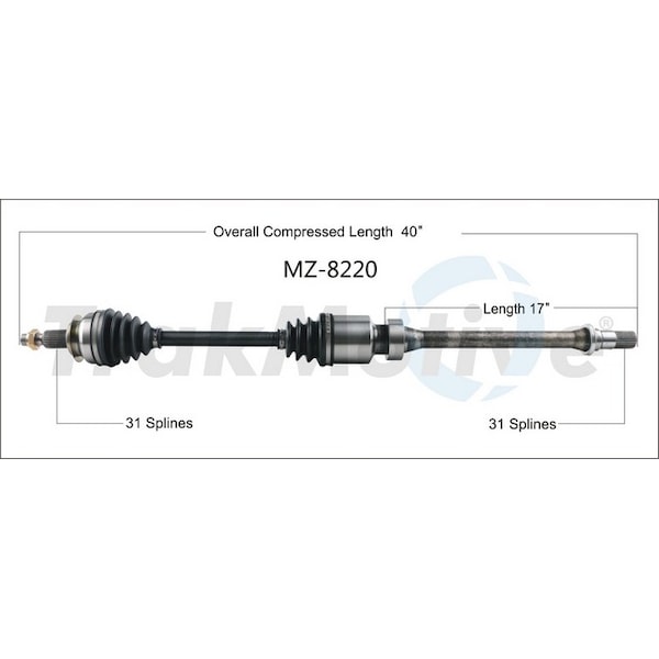 Surtrack Axle Cv Axle Shaft, Mz-8220 MZ-8220 - main